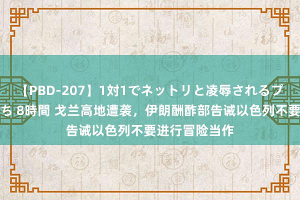 【PBD-207】1対1でネットリと凌辱されるプレミア女優たち 8時間 戈兰高地遭袭，伊朗酬酢部告诫以色列不要进行冒险当作