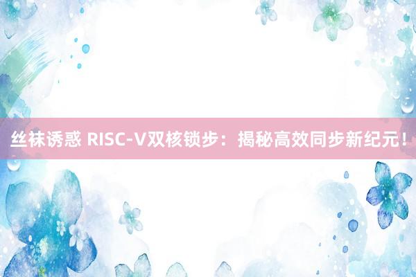 丝袜诱惑 RISC-V双核锁步：揭秘高效同步新纪元！