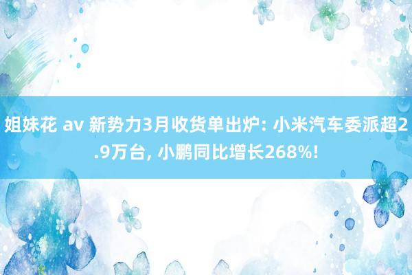 姐妹花 av 新势力3月收货单出炉: 小米汽车委派超2.9万台, 小鹏同比增长268%!
