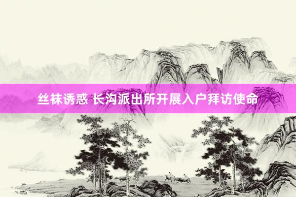 丝袜诱惑 长沟派出所开展入户拜访使命